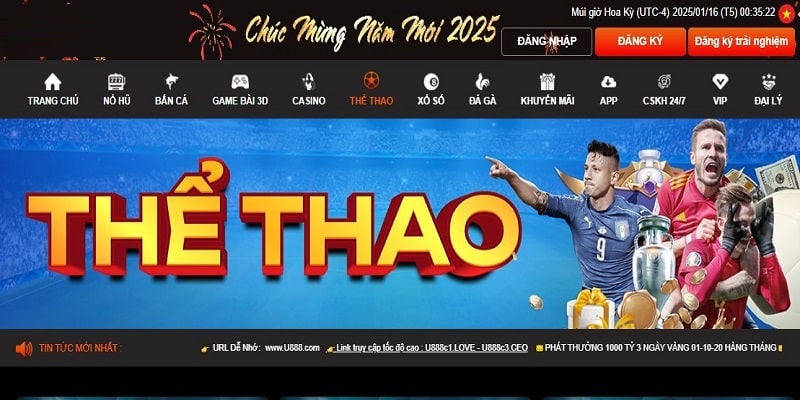 Sơ lược sảnh game thể thao U888