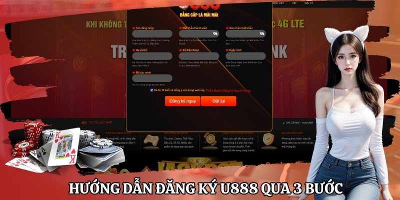 Hướng dẫn đăng ký U888 qua 3 bước 